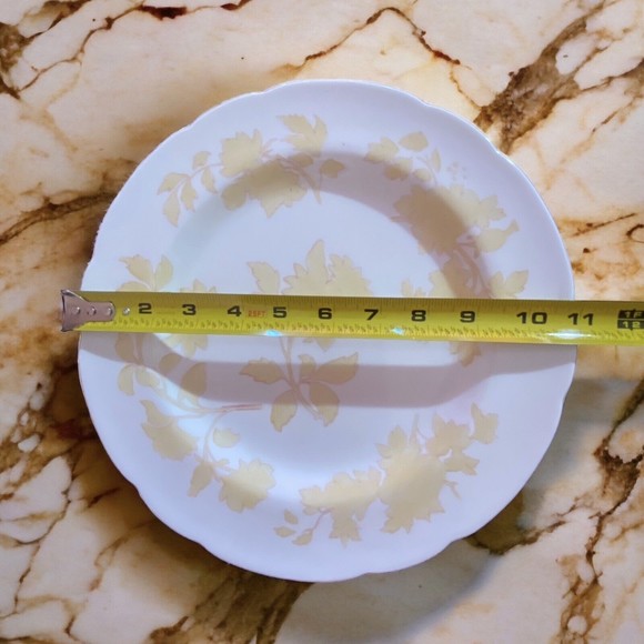 Rare Vtg Wedgwood Bone China Set of 2 11” Dinner Plates WW516 Yellow Floral - Picture 4 of 7